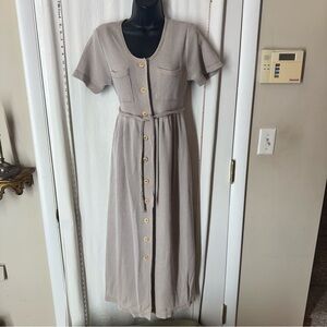 Vintage Metropolitan New York Waffle Fabric Dress